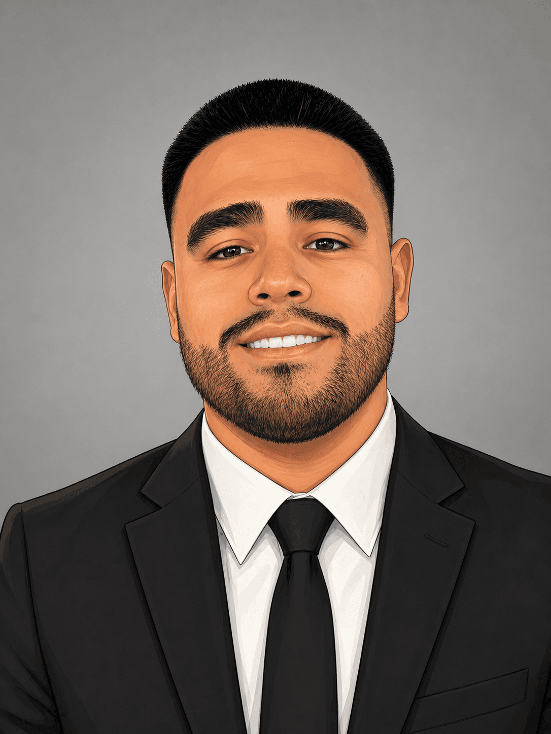 Illustrated professional portrait of Gabriel Brito